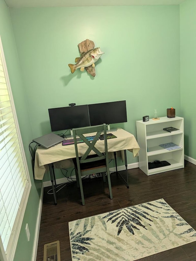 3569 Dry Mill Creek Rd, Hilham, TN 38568 - office featuring wood finished floors