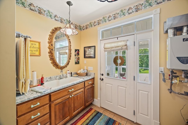 292 Mclerran Cemetery Rd, Moss, TN 38575 - bathroom with vanity and tile patterned floors