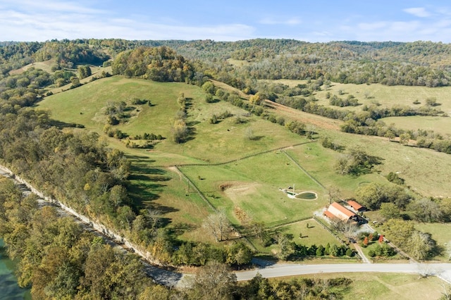 drone / aerial view featuring a rural view