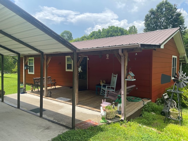 239 Doc Huling Rd, Robbins, TN 37852 - back of house with a deck and a metal roof