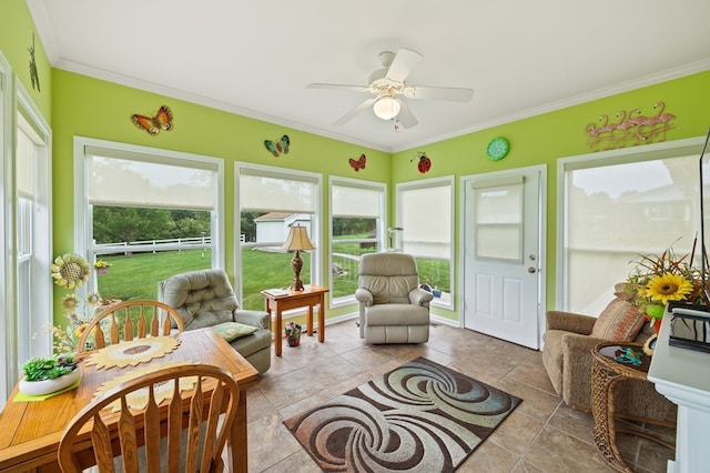 169 Prosperity Dr, Baxter, TN 38544 - sunroom / solarium with ceiling fan