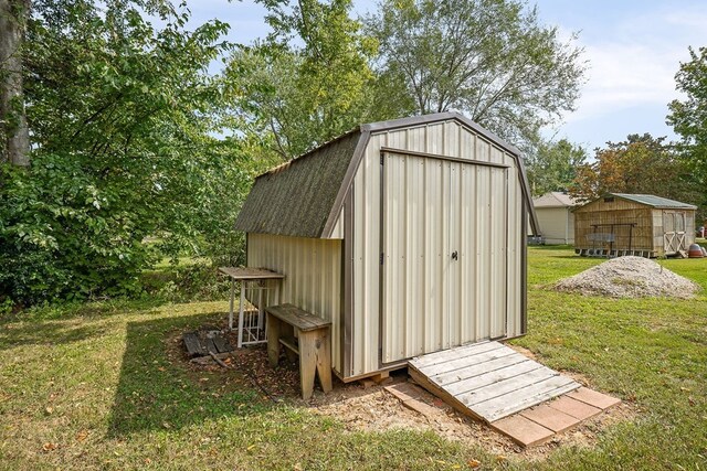 view of shed