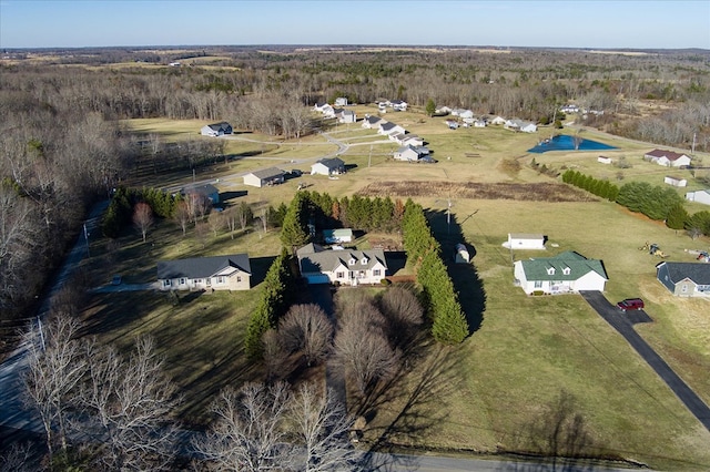 aerial view featuring a residential view