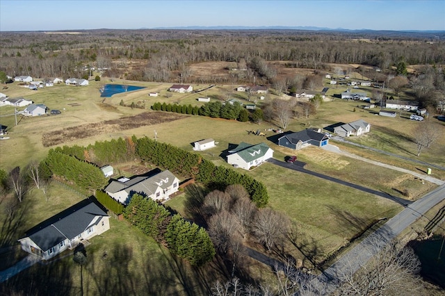 drone / aerial view with a residential view