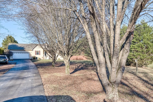 view of front of property with a garage and driveway