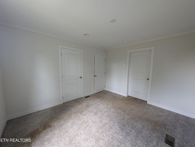 216 Valerie Dr, Deer Lodge, TN 37726 - unfurnished bedroom with carpet flooring and crown molding