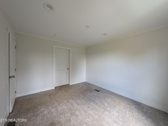 216 Valerie Dr, Deer Lodge, TN 37726 - empty room with carpet flooring, ornamental molding, and recessed lighting