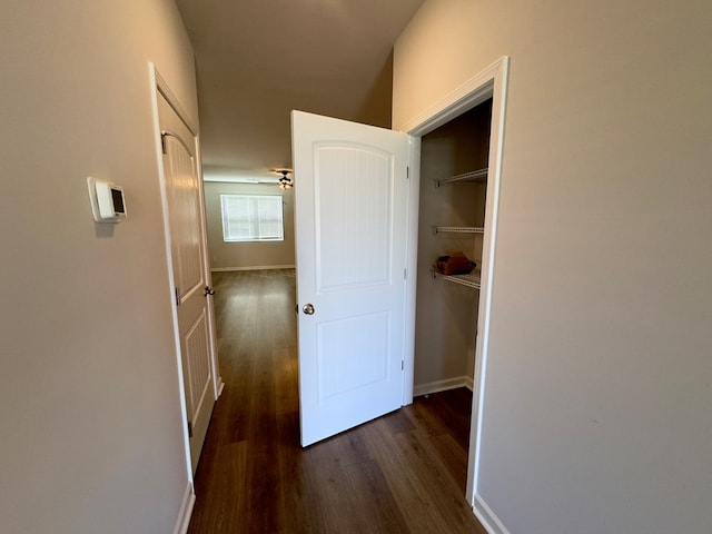 336 Oliver Way, Baxter, TN 38544 - corridor featuring dark wood-type flooring and baseboards