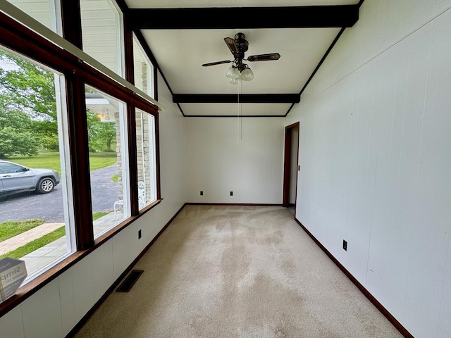 1039 Old Martha Washington Rd, Clarkrange, TN 38553 - unfurnished room featuring ceiling fan and light colored carpet