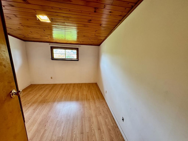 1039 Old Martha Washington Rd, Clarkrange, TN 38553 - unfurnished room with wooden ceiling, light wood finished floors, and lofted ceiling