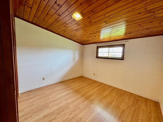 1039 Old Martha Washington Rd, Clarkrange, TN 38553 - spare room featuring wood ceiling, vaulted ceiling, and light wood finished floors