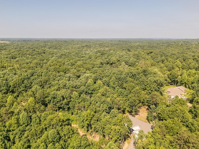 bird's eye view featuring a view of trees