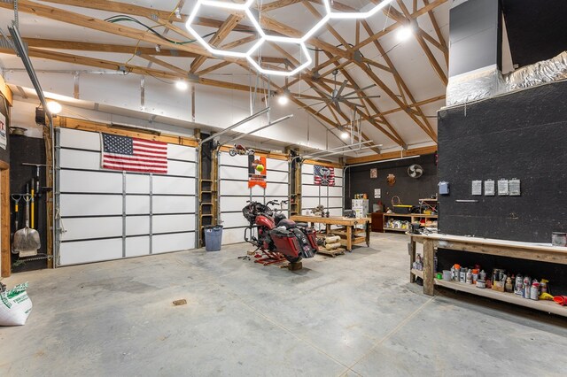 294 Big Piney Loop, Wilder, TN 38589 - garage featuring a workshop area