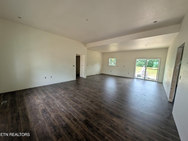 249 Old Grimsley Ct, Grimsley, TN 38565 - unfurnished living room with dark wood-type flooring