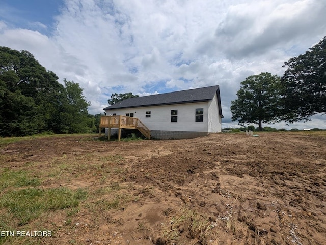 249 Old Grimsley Ct, Grimsley, TN 38565 - rear view of property featuring a deck and stairs