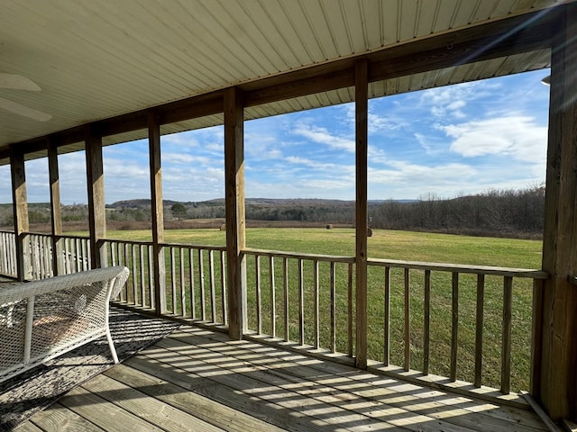 1032 Kendall Smith Rd, Pikeville, TN 37367 - wooden deck with a lawn and a view of rural / pastoral area