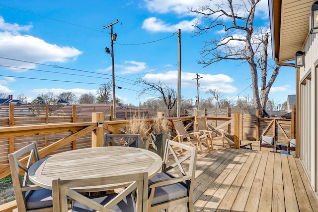 deck with fence