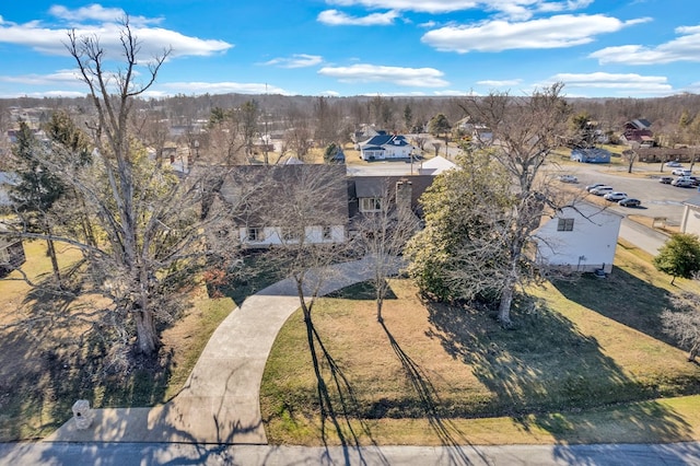 drone / aerial view with a residential view