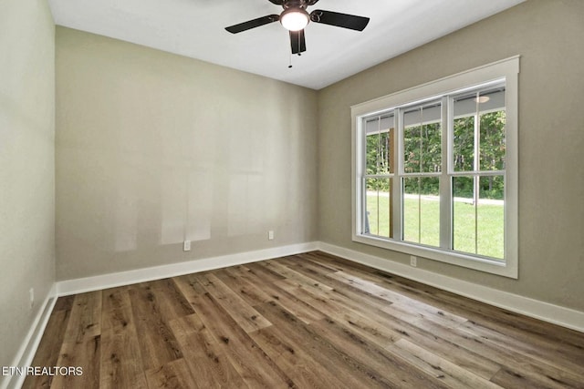 320 Ridge Ln, Monterey, TN 38574 - spare room with wood finished floors and ceiling fan
