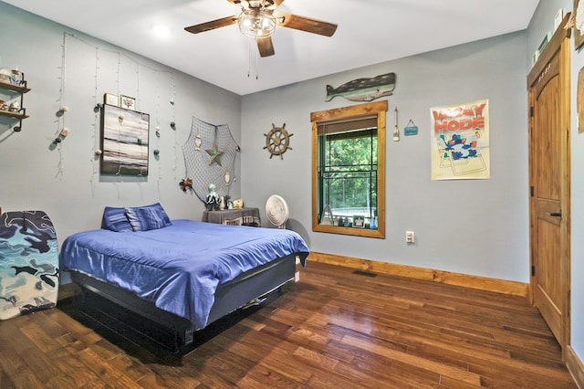 2810 Stockton Rd, Jamestown, TN 38556 - bedroom featuring wood finished floors and a ceiling fan