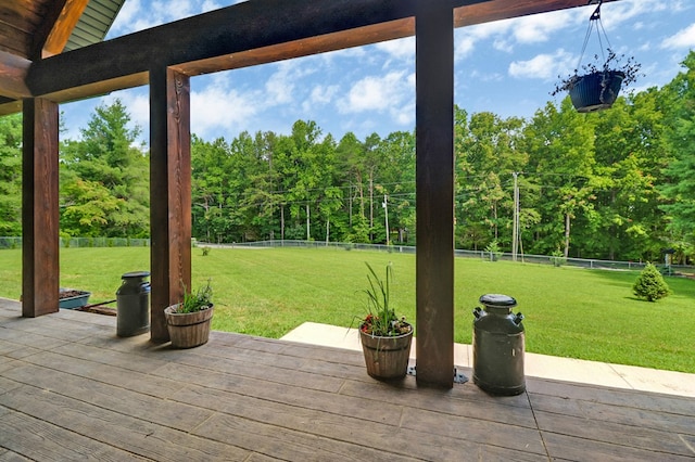 2810 Stockton Rd, Jamestown, TN 38556 - wooden terrace with a fenced backyard and a patio