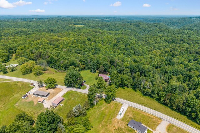2876 Hilham Hwy, Hilham, TN 38568 - aerial view of property and surrounding area featuring a heavily wooded area