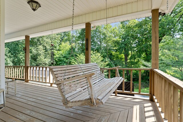 2876 Hilham Hwy, Hilham, TN 38568 - deck featuring view of scattered trees