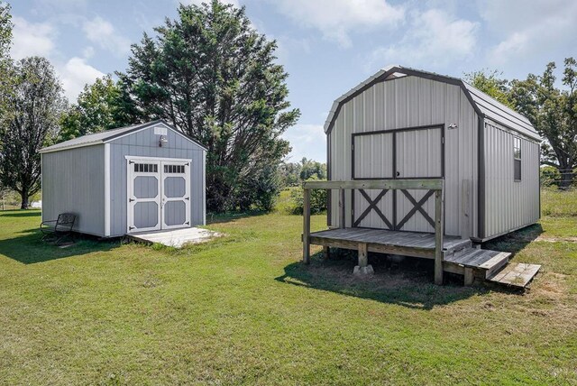 view of shed