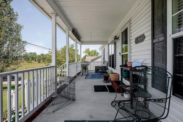 exterior space featuring a porch