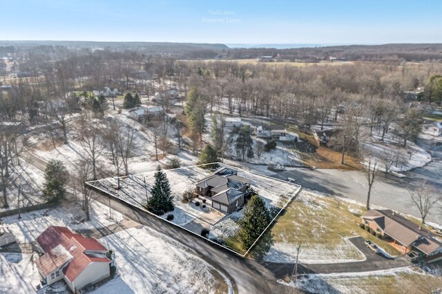 aerial view featuring a residential view