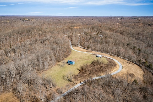 bird's eye view featuring a rural view