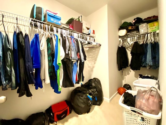 view of walk in closet