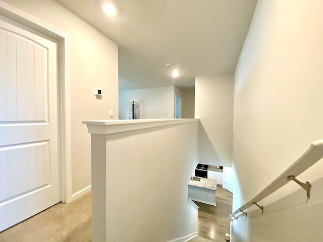 staircase with baseboards