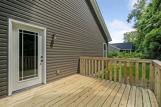 view of wooden deck