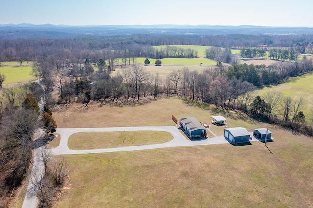 drone / aerial view featuring a rural view