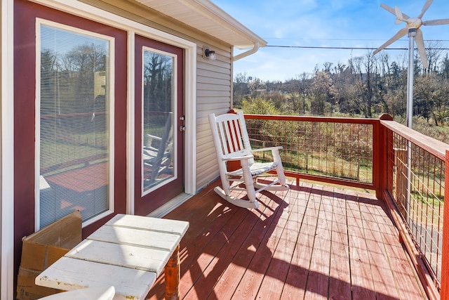 view of wooden deck