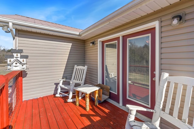 view of wooden deck