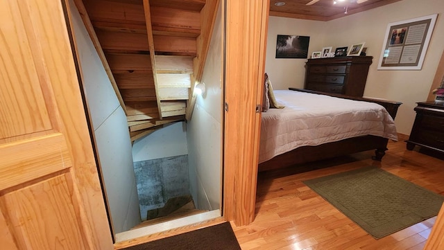 bedroom featuring wood finished floors