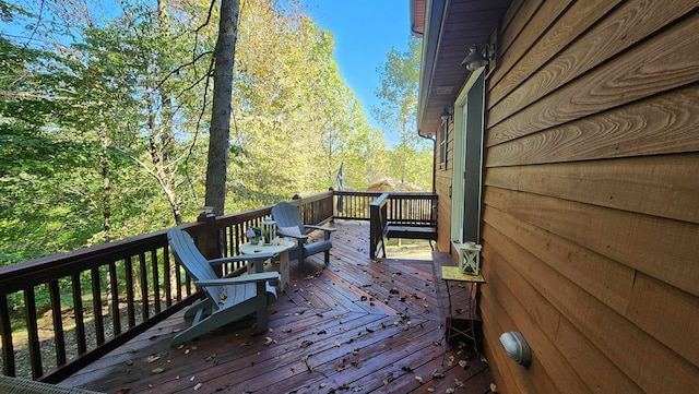 view of wooden deck