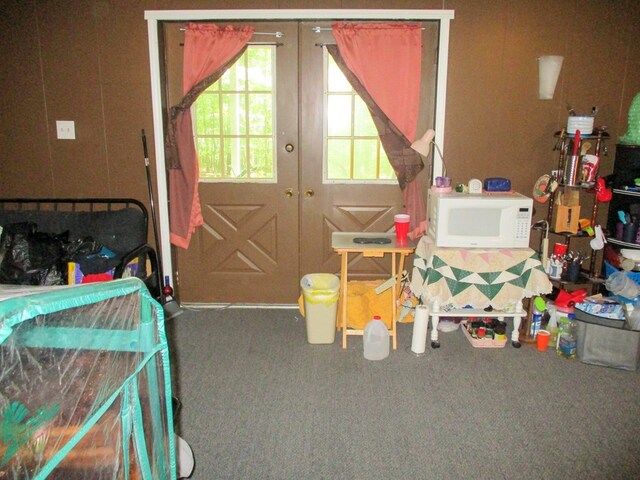 interior space with french doors