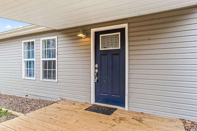 view of doorway to property