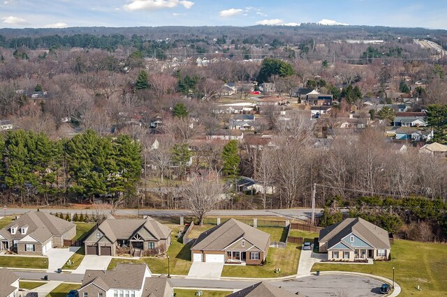 bird's eye view featuring a residential view