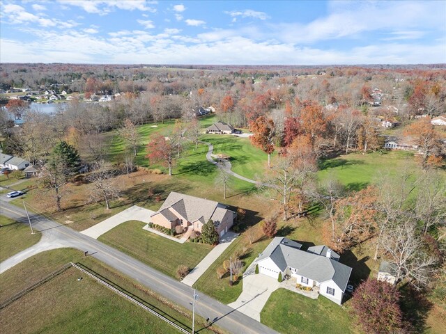 aerial view with a residential view