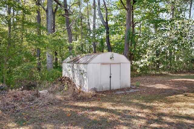 view of shed