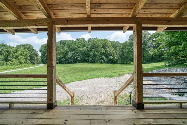 exterior space with a lawn