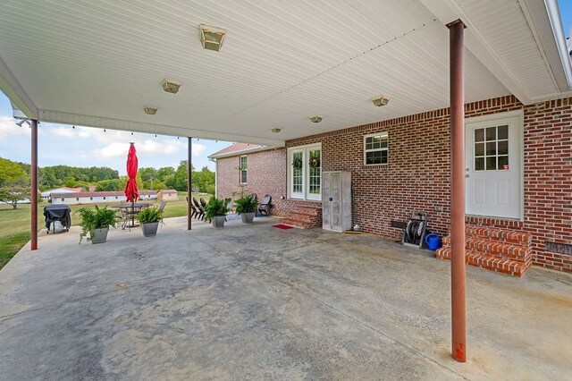 view of patio featuring entry steps