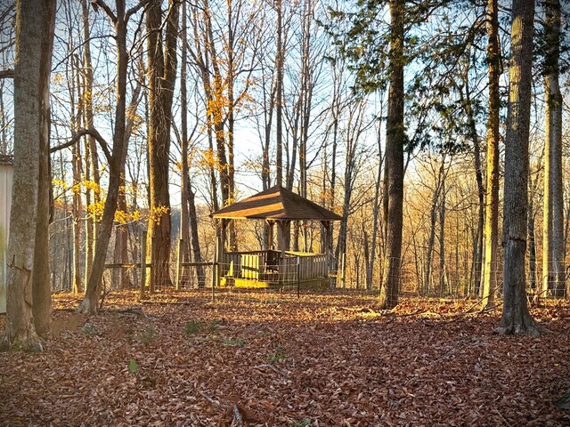 exterior space featuring a gazebo