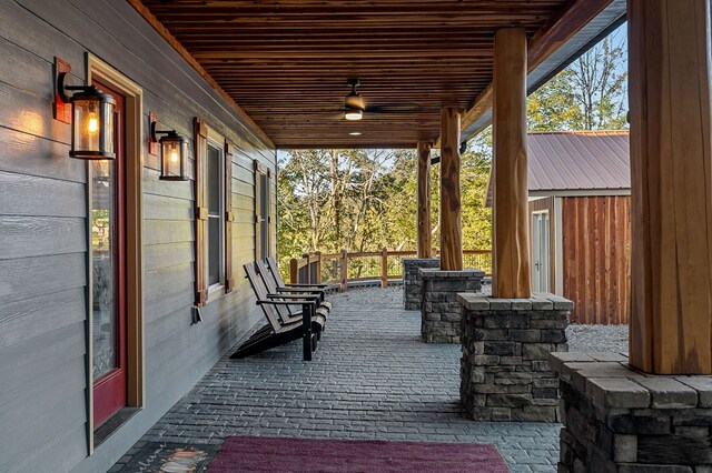 view of patio / terrace featuring covered porch