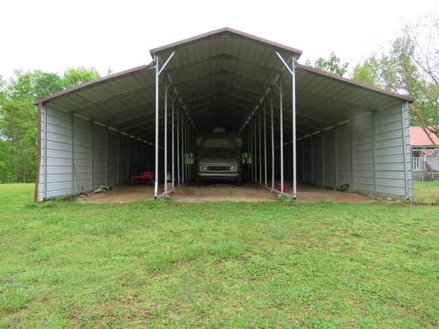 view of car parking with a detached carport