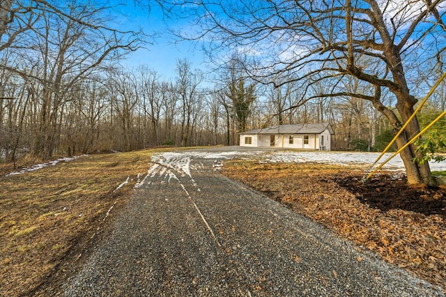 view of street with driveway